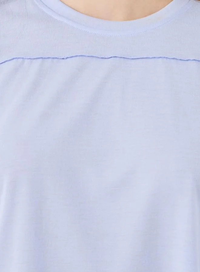 Styli Styli Solid Round Neck Regular Fit T-Shirt