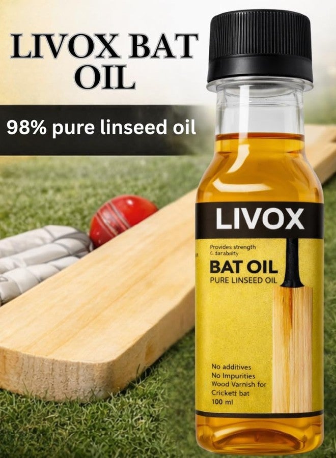 LIVOX Cricket Bat Tools Kit | Bat Knocking Hammer (Mallet) + Bat Grip Cone + Pure Linseed Bat Oil 100ml - Image 2