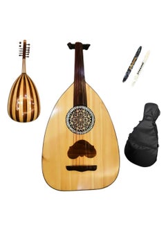Al-Karz Music Professional Oud Abdel Aal Khallaf Spruce Top Oak and Maple Back Aurora Strings with Padded Bag and Two Pyramid Picks 