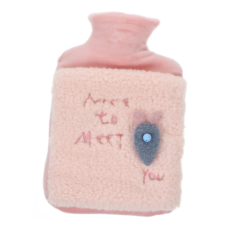 Plush Hot Water Bottle with Removable Cover for Neck Waist and Hands Reusable Hand Warmer - Image 2