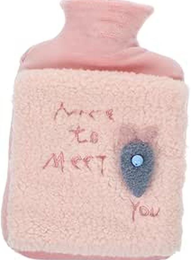 Plush Hot Water Bottle with Removable Cover for Neck Waist and Hands Reusable Hand Warmer - Image 1