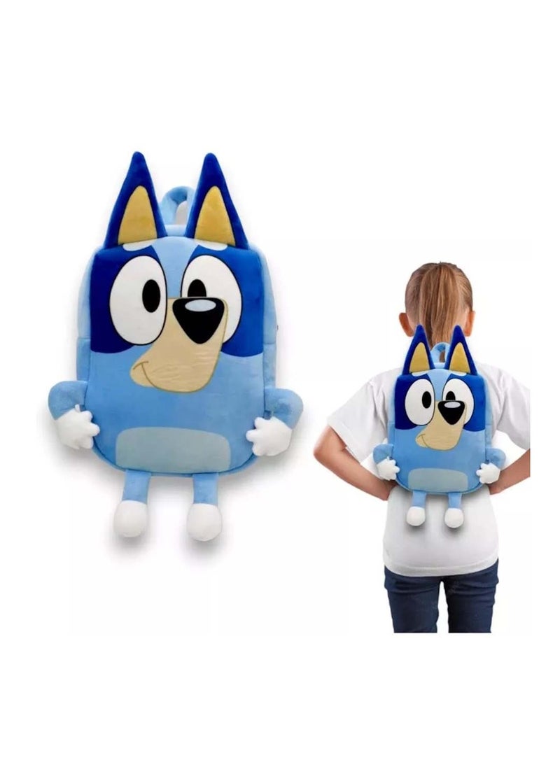 Bluey Bingo Plush Backpack Anime Figures Muffin Dog Toddler Cartoon Bag Kindergarten Schoolbag Plushies Velvet Fabric Kids Gifts