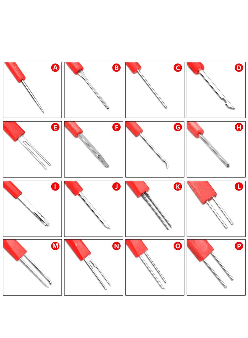 Excefore Terminal Removal Tool Kit, 26 PCS Universal Electrical Connector Terminal Removal Kit, Handle Strength Stainless Steel Tip for Domestic and Imported Vehicles, Extract pins with Minimal Damage  - Image 2