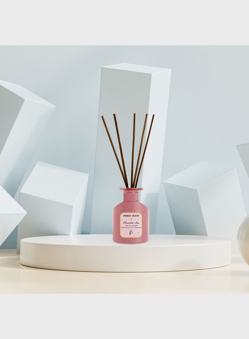 PURELY SCENT Taif Rose Large Reed Diffuser – 200ML Scented Oil Diffuser | Soft Rose & Musk Aroma - Image 2