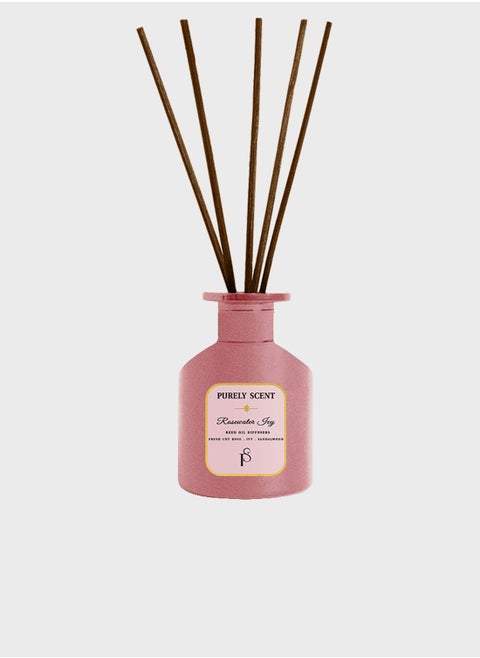 Rosewater Ivy Reed Diffuser – Large 200ML Scented Oil Diffuser – Long Lasting Botanical Home Fragrance with Essential Oils – Elegant Rose Petal & Ivy Diffuser – Decorative Bathroom or Bedroom Decor