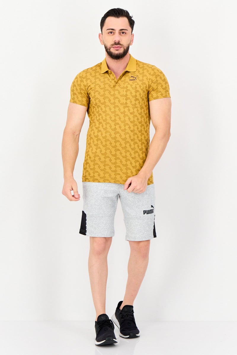 PUMA Men Slim Fit Short Sleeves Outdoor Polo Shirt, Gold - Image 4