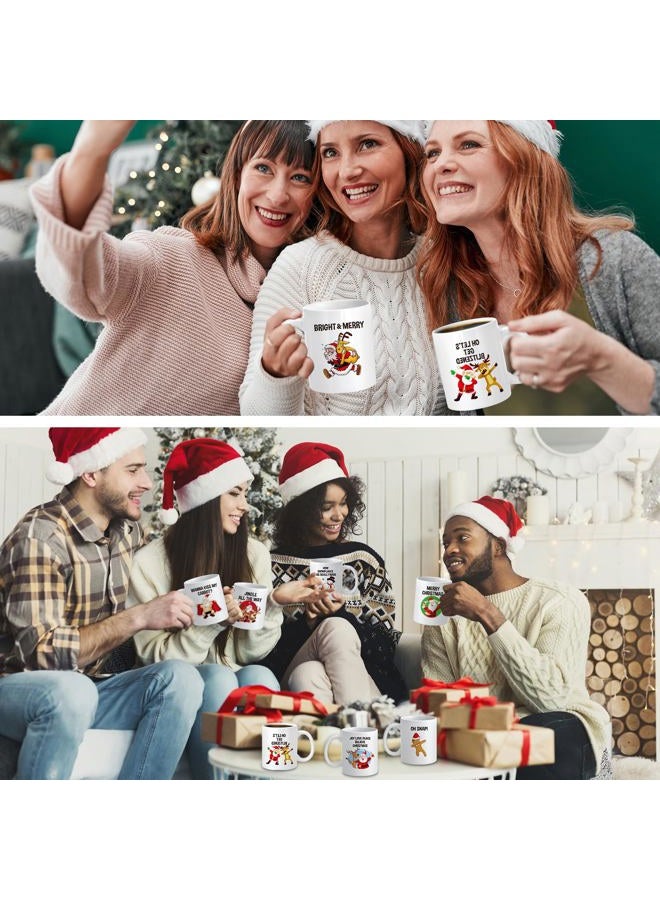 Suttmin 12 Pcs Christmas Coffee Magic Heat Changing Mug 12 oz Sublimation Color Changing Heat Sensitive Coffee Mug Ceramic Holiday Funny Novelty Xmas Gift for Women Men - Image 5