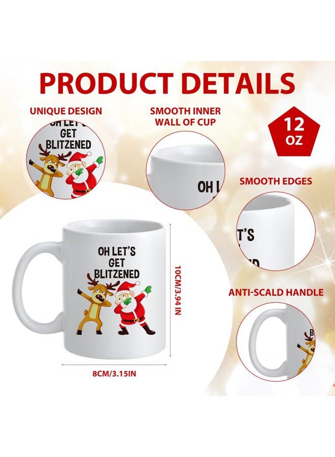 Suttmin 12 Pcs Christmas Coffee Magic Heat Changing Mug 12 oz Sublimation Color Changing Heat Sensitive Coffee Mug Ceramic Holiday Funny Novelty Xmas Gift for Women Men - Image 4