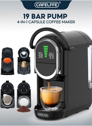 New 4-In-1 Automatic Capsule Coffee Machine With Temperature And Coffee Volume Adjustment Hot Cold Brew Espresso Coffee Maker Compatible With Larger Cup Size 1450W Black - pzsku/Z71E9C5D2259E0D1D3C80Z/45/1747822853/500f2840-23d4-419d-8fcc-9b7f9ea348ee
