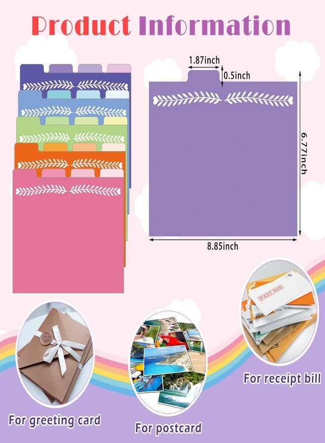 Harloon 20 Pcs Greeting Card Organizer Dividers 8.8 x 6.7 Inches Blank Index Greeting Card Guide File Guides Suitable for Storage Box - Image 2