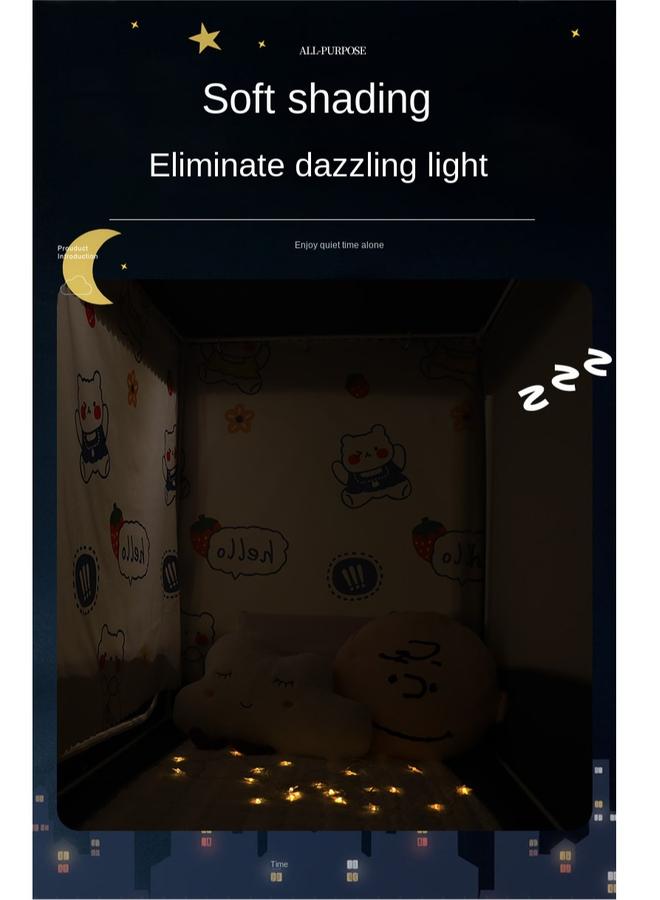 Y&D Bed Canopy Tents Curtain Blackout Curtain Single Bed Tent Curtain Student Shading Cloth Bed Canopy Mosquito Net Student Sleep Privacy Protection - Image 5