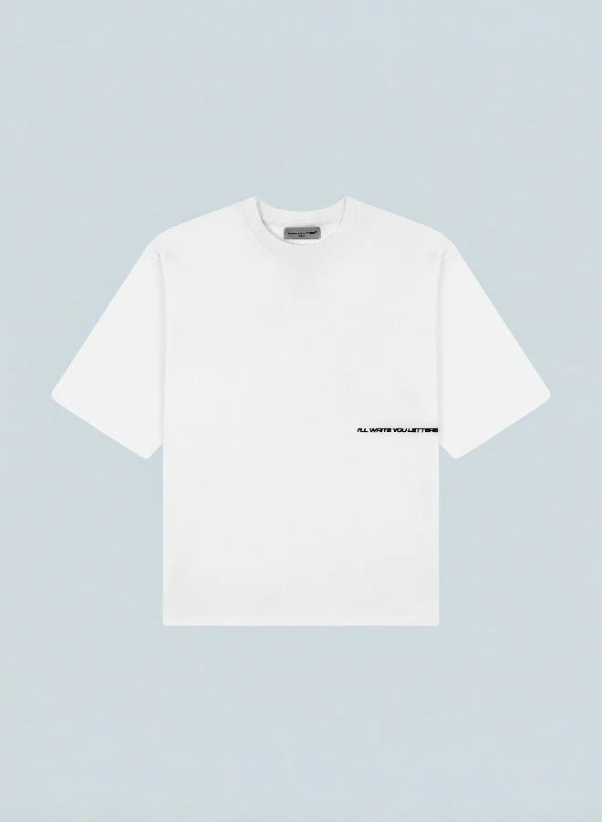I'LL WRITE YOU LETTERS Arabic Oversize in White