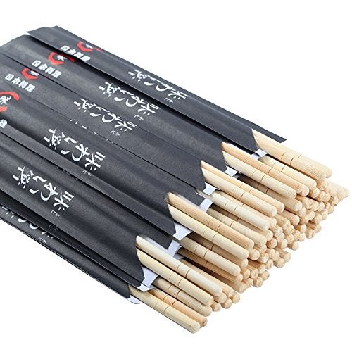 Gmark Disposable Chopsticks Pack of 100 Pair, 9" Japanese Style Sleeved Sushi Chopsticks by Gmark GM1038 - Image 1