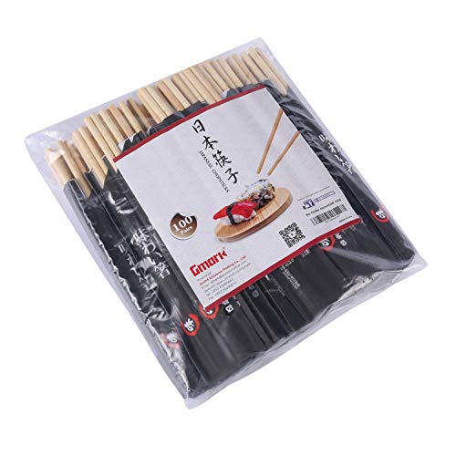 Gmark Disposable Chopsticks Pack of 100 Pair, 9" Japanese Style Sleeved Sushi Chopsticks by Gmark GM1038 - Image 2
