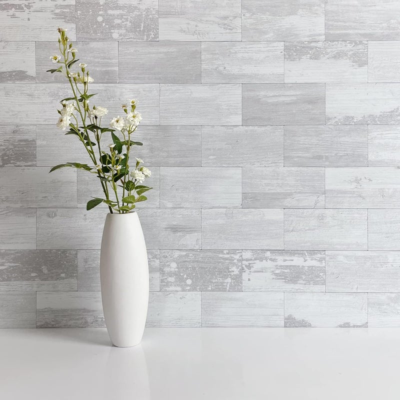 AULIGET 100 Piece Peel and Stick Backsplash PVC Tile, 3 Inch x 6 Inch White Birch Stick on Wall Tiles for Backsplash Kitchen, Bathroom, Laundry Room, Camper, Fireplace - Image 3