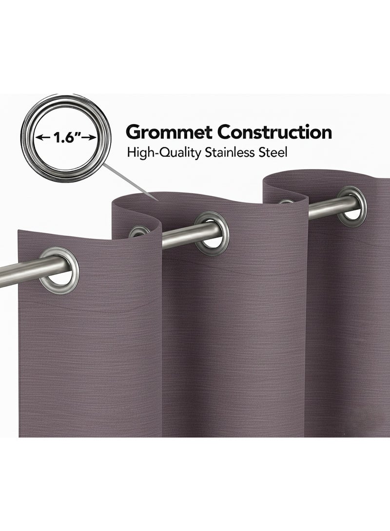 Amali Blackout Plain Curtains 274 cm x 132cm - 2 Panels, 100% Polyester, Grommet Top, Thermal Insulated, Noise Reducing, Light Blocking - Image 3