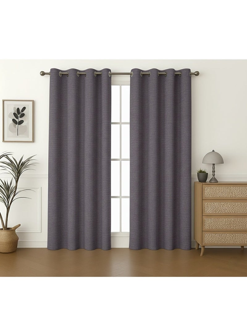 Amali Blackout Plain Curtains 274 cm x 132cm - 2 Panels, 100% Polyester, Grommet Top, Thermal Insulated, Noise Reducing, Light Blocking - Image 2