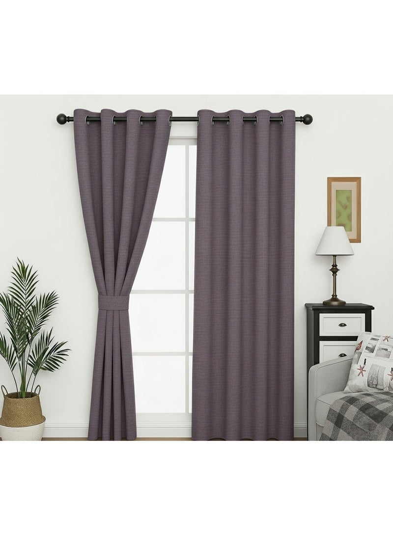 Amali Blackout Plain Curtains 274 cm x 132cm - 2 Panels, 100% Polyester, Grommet Top, Thermal Insulated, Noise Reducing, Light Blocking - Image 1
