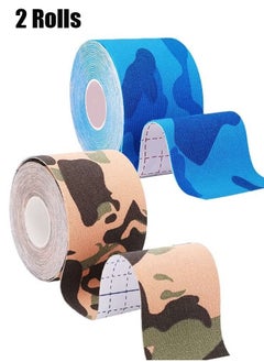 HY 2 Pack Kinesiology Tape, Camouflage Sports Tape Athletic Recovery Pain Relieve Strong Adhesion Waterproof Sports Theraeputic Tape for Muscle Pain Relief and Joint Support [2” x 20”]  - Image 1