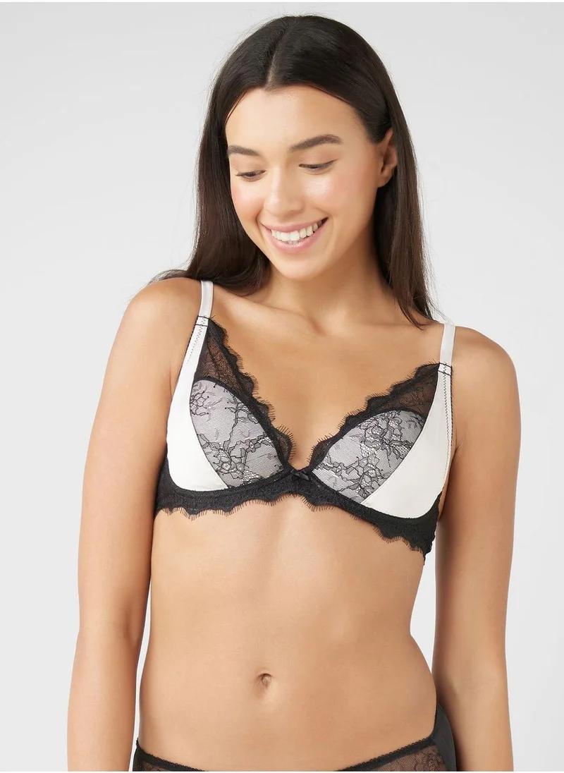 Isla & Evie Lace Detail Plunge Bra