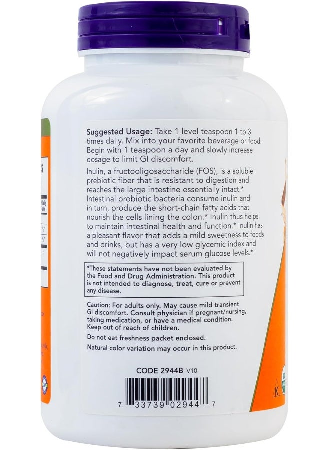 now Now Foods, Certified Organic Inulin, Pure Powder, 8 Oz (227 G)  - Image 2