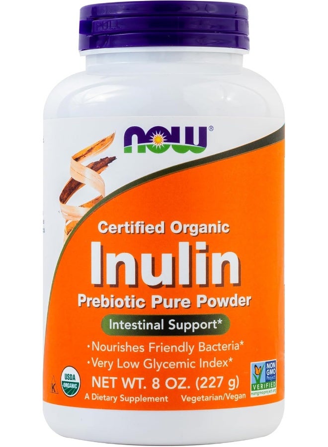 now Now Foods, Certified Organic Inulin, Pure Powder, 8 Oz (227 G)  - Image 1