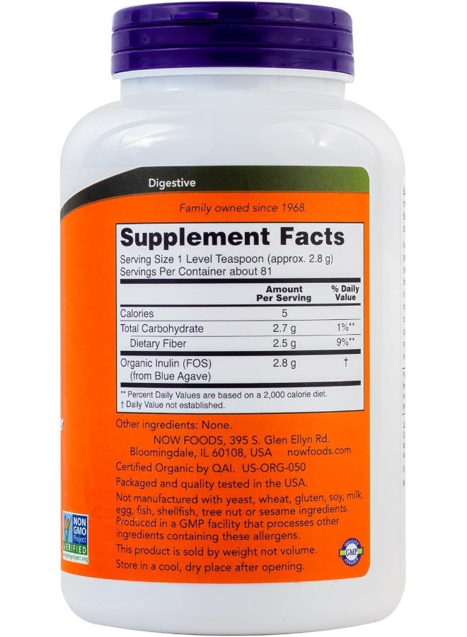 now Now Foods, Certified Organic Inulin, Pure Powder, 8 Oz (227 G)  - Image 3