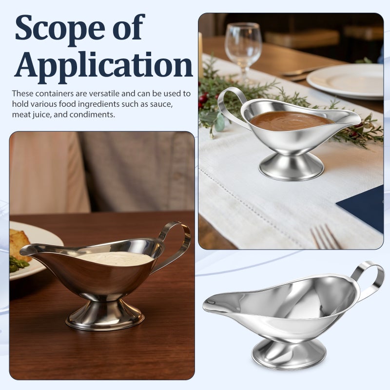 4 Pcs Gravy Bowls Gravy Boat Gravy Jug Gravy Separator Jug Metal Gravy Bowl With Spout Kitchen Supplies - Image 4