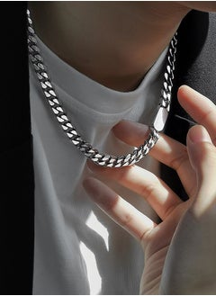DUNISO Fashionable Necklace and Bracelet Chain set Cool Sweater Chain for Men and Women Jewelry Gift for Lover and Friend  - Image 2