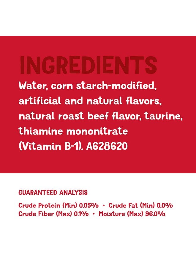 Friskies Purina Friskies Lil' Gravies Roast Beef Flavor Cat Food Complement Lickable Cat Treats - (Pack of 16) 1.55 oz. Pouches - Image 5