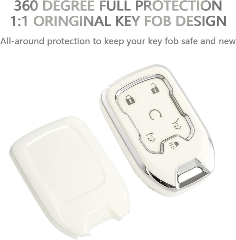 OFFCURVE Key Fob Cover for Chevrolet Suburban Tahoe GMC Terrain Yukon Yukon XL Smart 6 Buttons TPU Remote Keyless Key Fob Case Protector Shell Accessories - Image 3