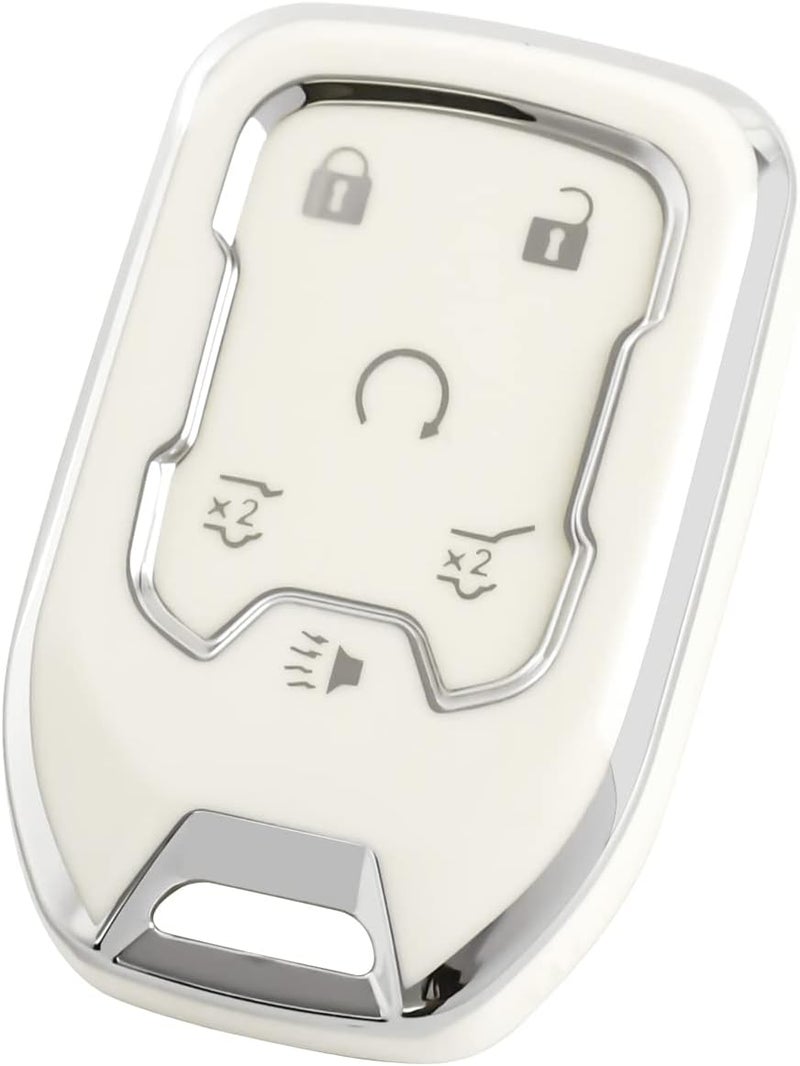OFFCURVE Key Fob Cover for Chevrolet Suburban Tahoe GMC Terrain Yukon Yukon XL Smart 6 Buttons TPU Remote Keyless Key Fob Case Protector Shell Accessories - Image 1