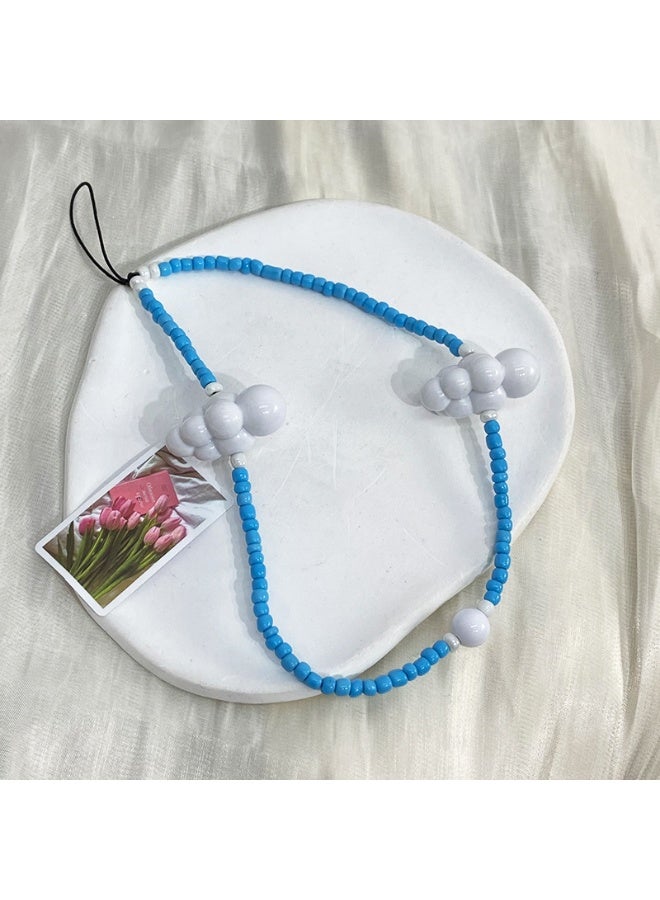 NIBEMINENT Beaded Phone Lanyard, Anti Lost Removable Wrist Strap, Cute Cartoon Character Bracelet Pendant, Phone Keychain Lanyard - Image 1