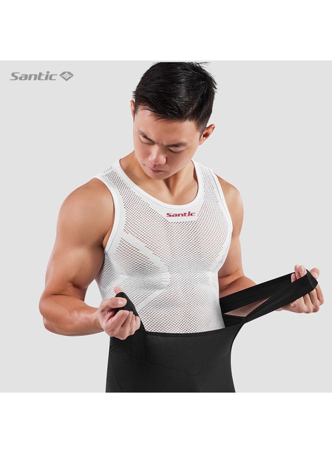 Sendik ike Seamless Sweat-wicking Vest, Bicycle Riding Shirt, Sleeveless Sports Underwear , White, L/xl - Image 1
