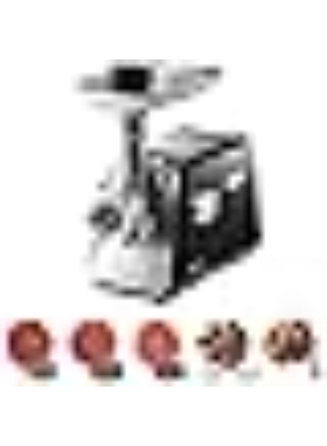 Panasonic مطحنة لحم باناسونيك 2000 واط MK-GX2010KTZ كهربائية ثقيلة 3.4 كجم/دقيقة مع قادوس من الألمنيوم و 3 لوحات قطع ملحقات سجق وكبة - Image 1