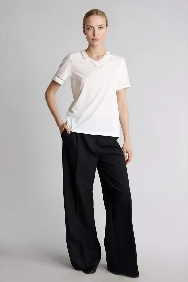 Defacto Regular Fit V-Neck Cotton T-Shirt