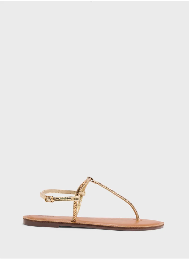 جينجر Sparkly Thong Sandal