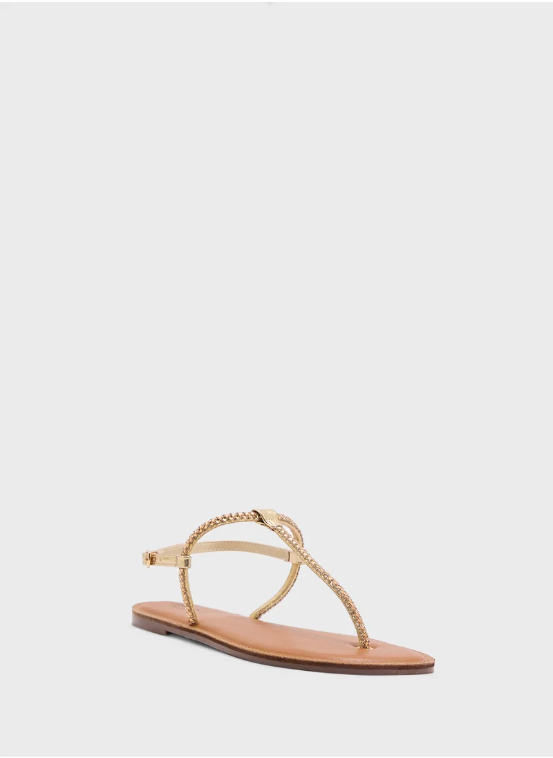 جينجر Sparkly Thong Sandal