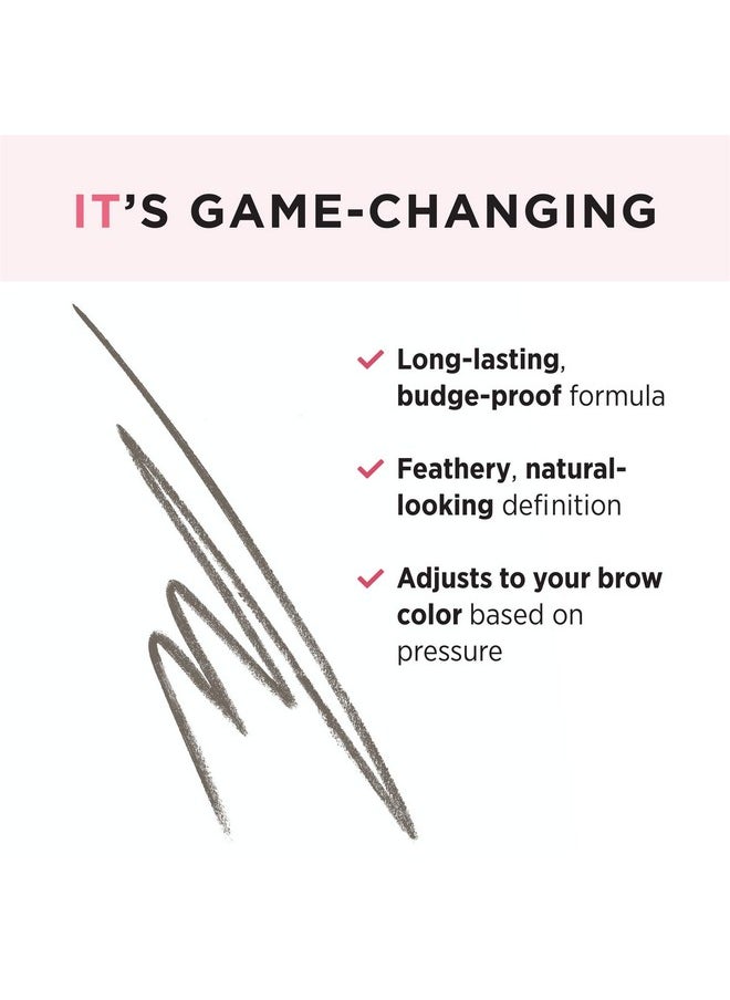 IT COSMETICS - IT Cosmetics Brow Power Micro, Universal Taupe - Universal Eyebrow Pencil - Mimics the Look of Real Hair - Budge-Proof Formula - Built-in Spoolie - 0.017 oz - Image 1