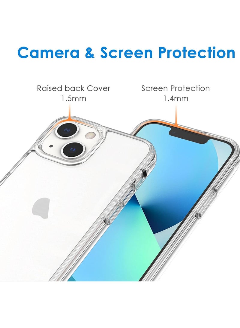 Mismo Clear Shockproof Case for iPhone 13 Mini – Ultra Thin Transparent TPU Cover, Anti-Scratch & Anti-Yellowing Crystal Clear Protective Bumper Case - Clear - Image 3