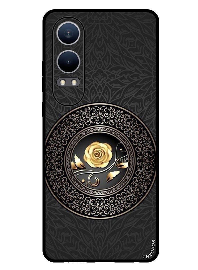 Theodor Protective Case Anti Scratch Shock Proof Bumper Cover For Oppo K12x (China) Golden flower - Image 1