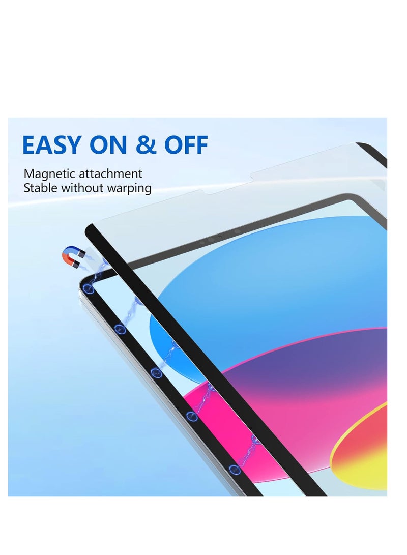 For iPad 10th Magnetic Paperfeel Screen Protector for iPad 10th Generation (2022) 10.9 inch, Removable/Anti Glare/Matte/Bubble Free (iPad 10th 10.9" 2022) - Image 2