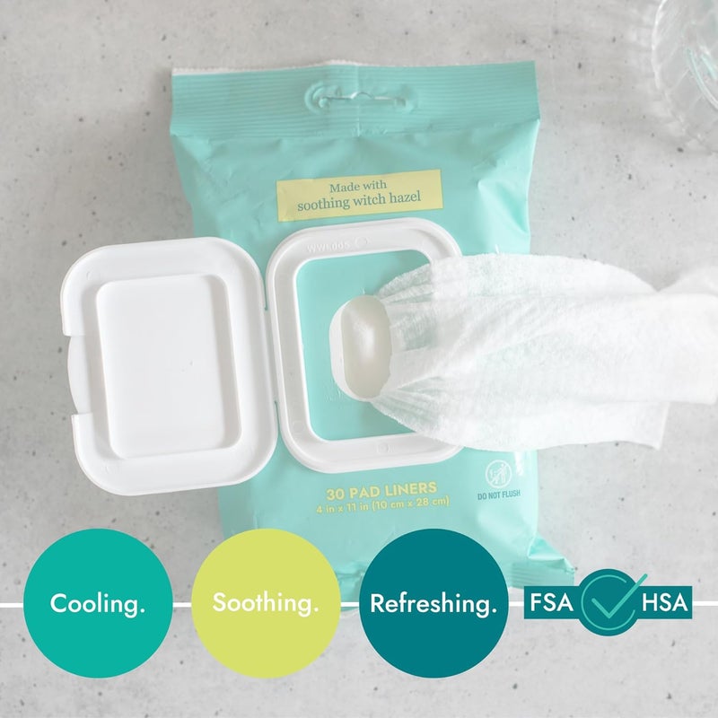 Ona Renewals Perineal Pad Panty Liners for Women - 30 Count - Fragrance-Free - Made with Soothing Witch Hazel - Extra Large Cooling Pads for Postpartum Recovery - Postpartum Essentials - Image 2