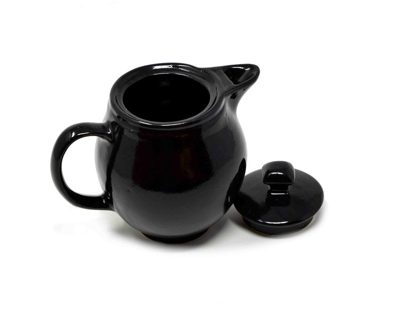 The Himalayan Goods Company The Himalayan Goods Company - Stoneware Ceramic Coffee Tea Spouted Pot or Serving Teapot (550ml) (Black)  - Image 3