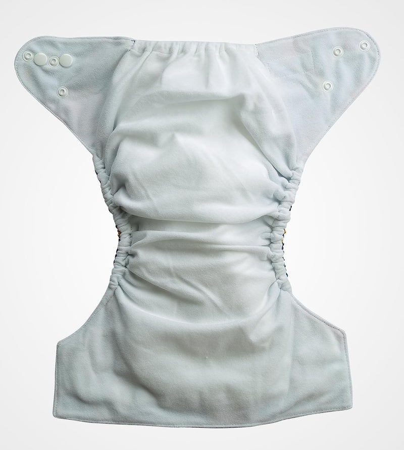 Moppets Baby Reusable Pocket Cloth Diaper with 2 Microfiber 4Layer Nappy Inserts (PACK OF 5) - Image 3