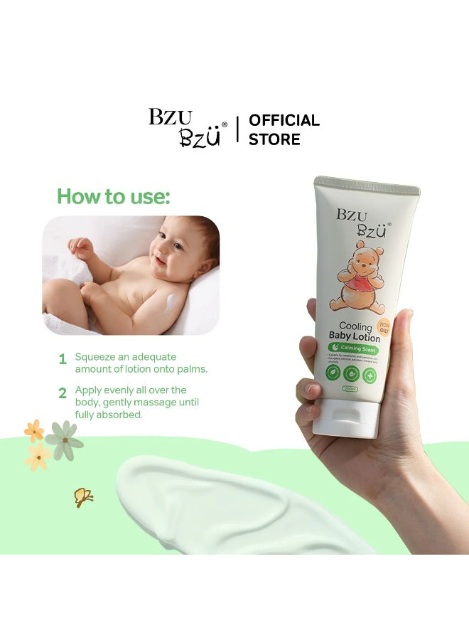 BZU BZÜ BZU BZU Baby Cooling Lotion 200ml for Newborns & Sensitive Baby Skin | Moisturizing Cooling Body Lotion with Yuzu Ceramide, Algae & Okura Extract | Hydrating, Soothing & Barrier Protection | Alcohol Free, Paraben Free Baby Skincare - Image 4
