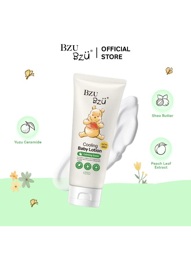 BZU BZÜ BZU BZU Baby Cooling Lotion 200ml for Newborns & Sensitive Baby Skin | Moisturizing Cooling Body Lotion with Yuzu Ceramide, Algae & Okura Extract | Hydrating, Soothing & Barrier Protection | Alcohol Free, Paraben Free Baby Skincare - Image 3