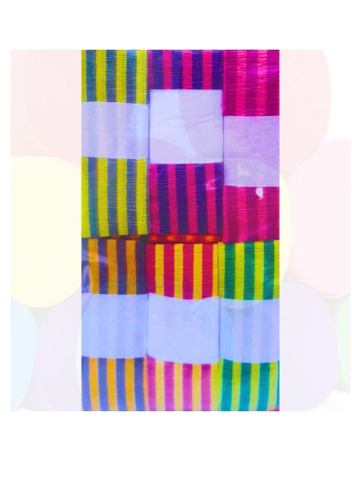 Terabyte تصميم شرائط ورق الكريب لتزيين أعياد الميلاد وحفلات الزفاف والحرف اليدوية والمهرجانات والحفلات المختلفة (أمواج) عبوة من 12 قطعة - Image 1