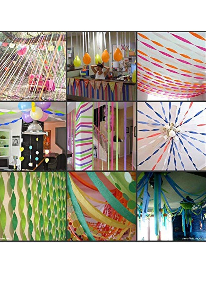 Terabyte تصميم شرائط ورق الكريب لتزيين أعياد الميلاد وحفلات الزفاف والحرف اليدوية والمهرجانات والحفلات المختلفة (أمواج) عبوة من 12 قطعة - Image 3