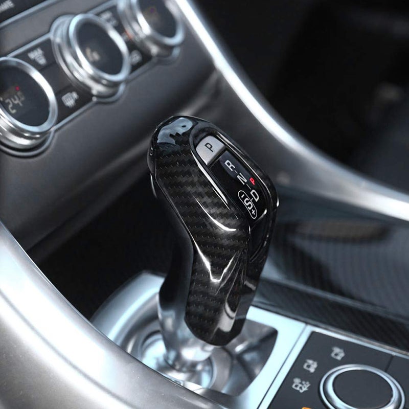 Fydun Shifter Knob, Gear Shifter Knob Frame Cover Trim ABS Carbon Fiber Car Interior for Sport 2014-2017 - Image 4